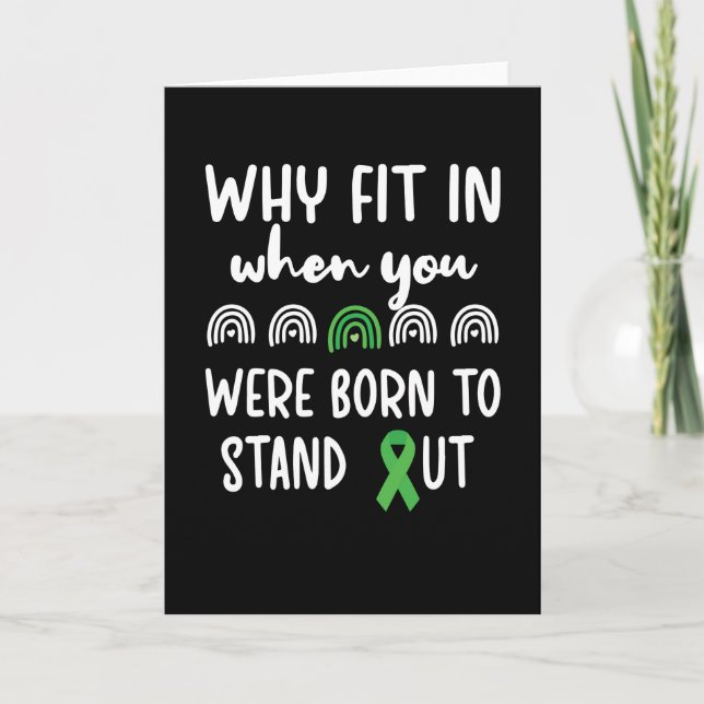 Cartão Sensibilização paralela cerebral Faixa verde do gu (Frente)