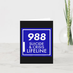 Cartão Sensibilização Suicida - Camisa 988 - Prevenção ao