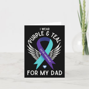 Cartão Sensibilização Suicida Eu Visto Teal E Purple Para