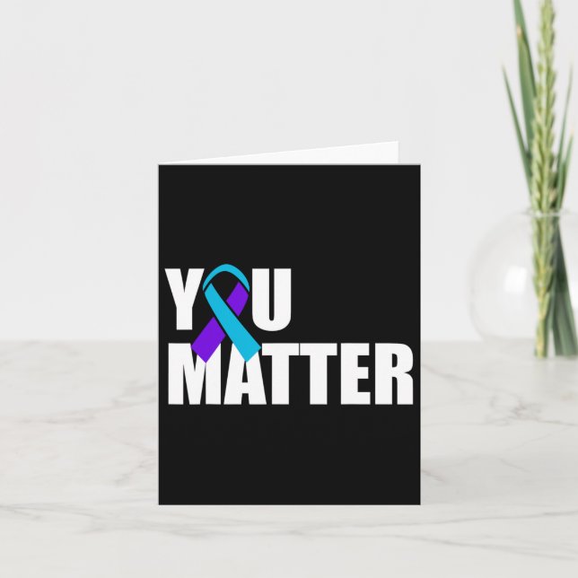 Cartão Sensibilização Suicida Sensibilização Para A Saúde (Frente)