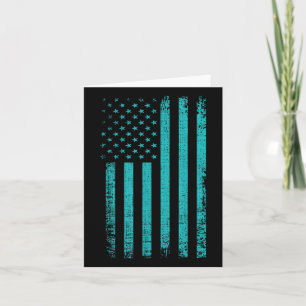 Cartão Sensibilização Suicida Usa Flag Teal Purple Americ
