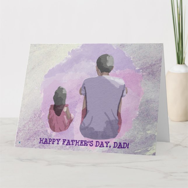 CARTÃO SENTADO DE PAI E FILHA (Frente)