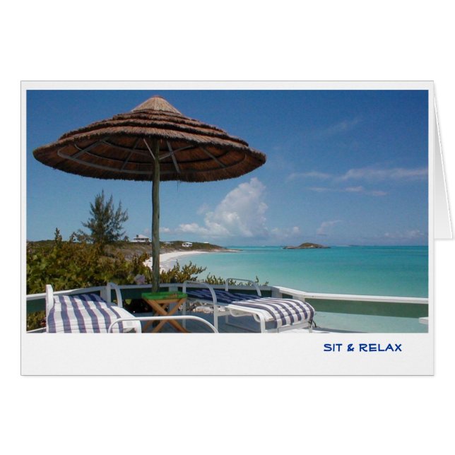 Cartão Sentar e relaxar (Frente horizontal)