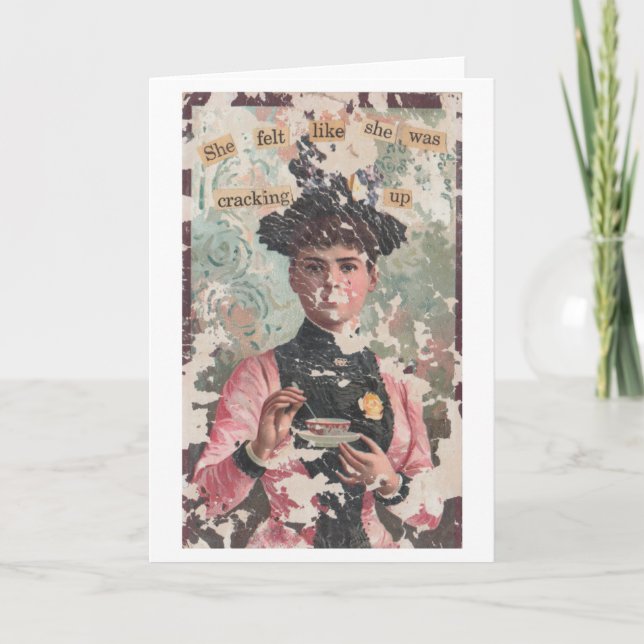 Cartão SENTIA-SE COMO SE ESTIVESSE A ARRUMAR O Vazio Humo (Frente)