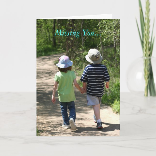 Cartão Sentido Sua Falta... (Frente)