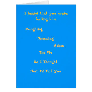 Cartão Sentimento azul