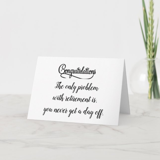 CARTÃO SENTIMENTOS COMICAL *RETIREMENT* (Frente)