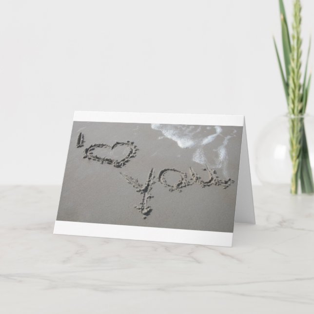 Cartão Sentiments in the Sand (Frente)