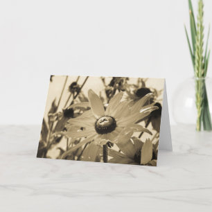 Cartão Sépia Flor
