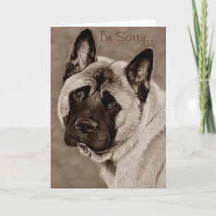 Cartão sepia foto de cachorro com triste expressão arrep