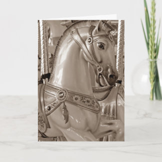 Cartão Sepia Horse Birthday