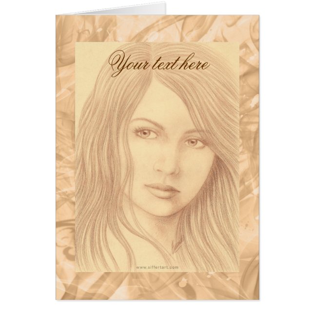 Cartão Sepia Woman II (Frente)