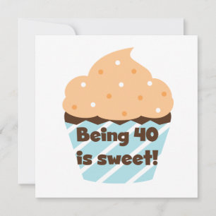 Cartão Ser 40 é t-shirt e presentes doces do aniversári