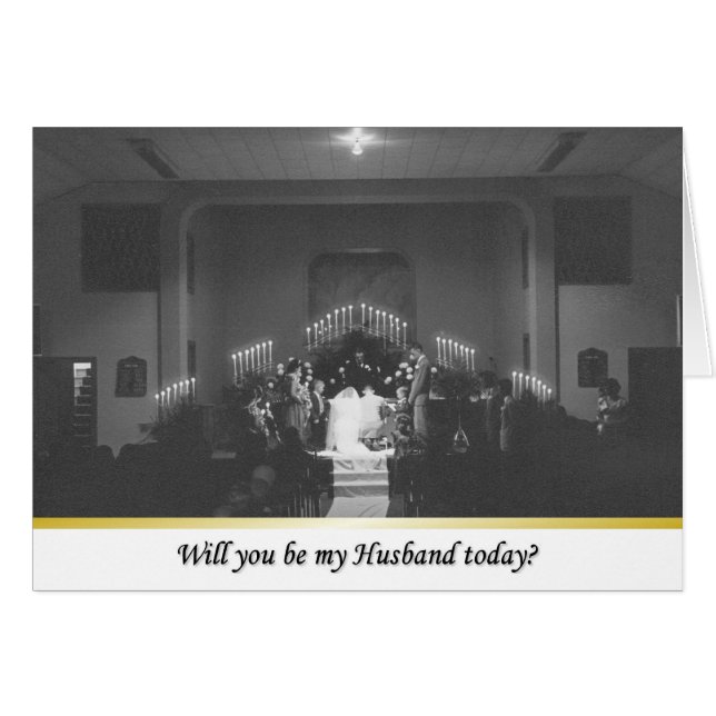 Cartão Ser meu marido hoje? - FUNNY (Frente Horizontal)