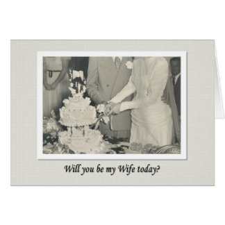 Cartão Ser minha esposa hoje? - FUNNY