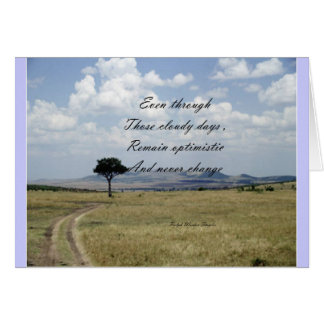 Cartão ser otimista
