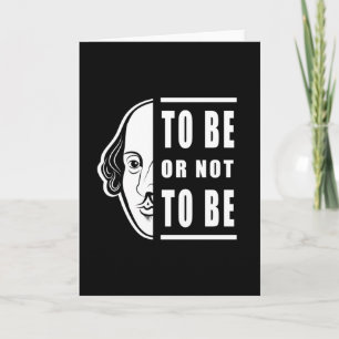 Cartão Ser Ou Não Ser Shakespeare Cita Thespian