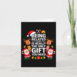 Cartão Ser Parente Meu Natal Divertido Família Xmas Camis