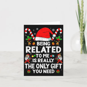 Cartão Ser Parente Meu Piada de Natal Família Xmas Roupas