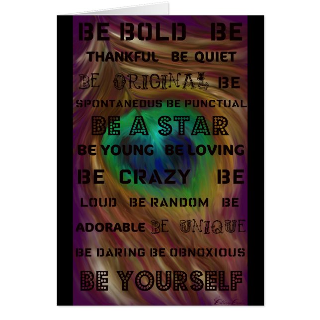 Cartão Ser Peacock Negrito (Frente)