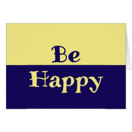 Cartão Ser Placas de Vazio felizes (amarelo-manteiga e az