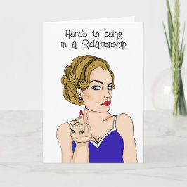 Cartão Ser solteiro | Dando o dedo para os relacionamento