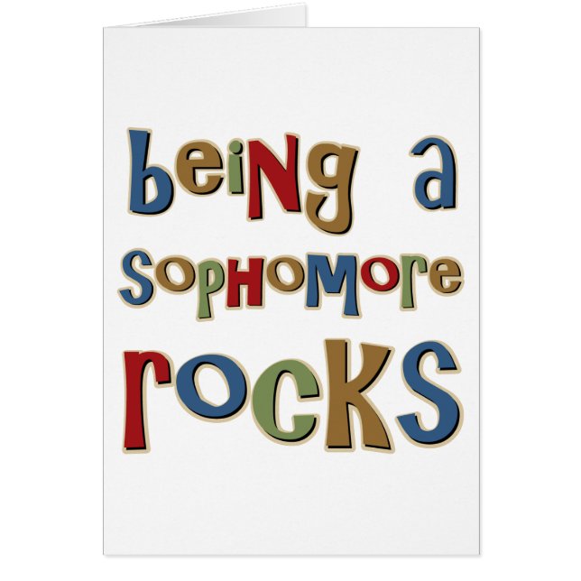 Cartão Ser um estudante de segundo ano de universidade (Frente)