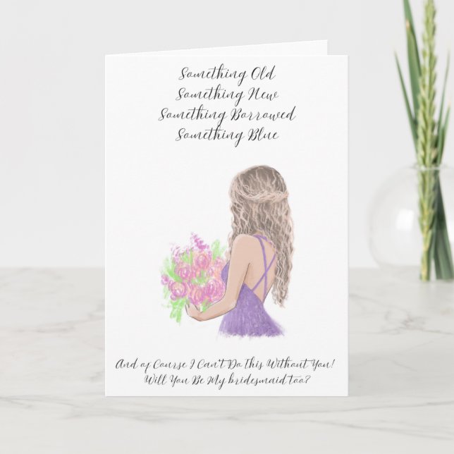 Cartão Será Minha Dama de Honra? (Frente)