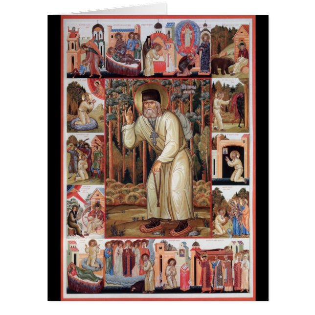 Cartão Seraphim de Sarov (Frente)