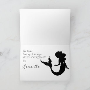 Cartão Sereia Casamento Você Será Minha Carta De Bridesma