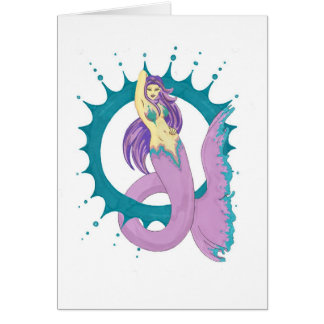 Cartão sereia com círculo