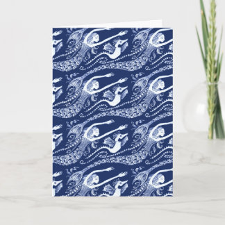 Cartão Sereia com Pérolas e Cavalo-Marinho