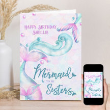Sereia de ser Irmã Personalizada Aniversário