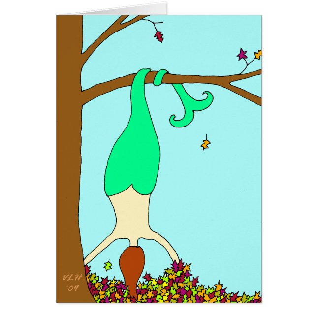 Cartão Sereia do outono (Frente)