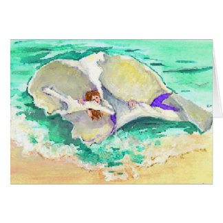 Cartão Sereia em Shell