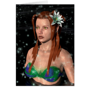 Cartão Sereia feericamente