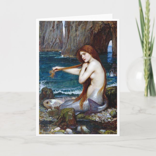 Cartão Sereia, John William Waterhouse (Frente)