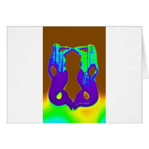 Cartão sereias roxas