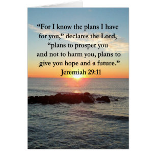 CARTÃO SERENE JEREMIAH 29:11 SUNRISE