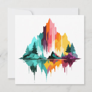 Cartão Serene Landscape Calm Tranquil Nature Mounts
