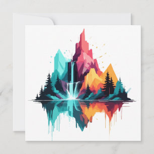 Cartão Serene Landscape Calm Tranquil Nature Mounts