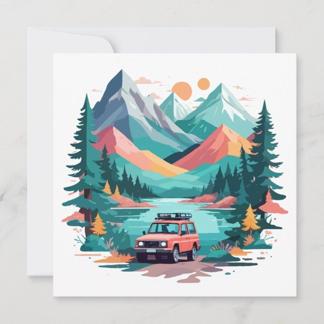 Cartão Serene Paisagem Calma Natureza Tranquila Fora da A (Frente)