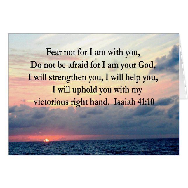 CARTÃO SERENE SUNRISE ISAIAH 41:10 (Frente horizontal)