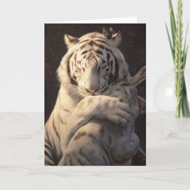 Cartão Serene White Tiger Card – Comfort & Reflection (Frente)