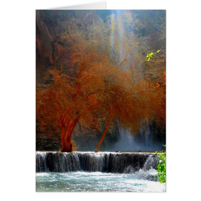 Cartão Serenidade da cachoeira (Frente)