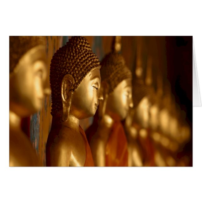 Cartão Serenidade da tranquilidade da paz de Buddha (Frente Horizontal)