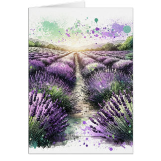 Cartão Serenidade de Flor de Lavanda