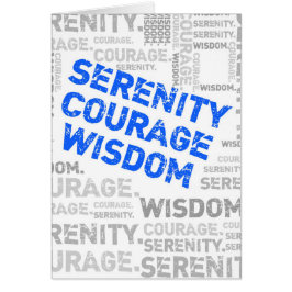 Cartão Serenity Courage Wisdom word colage