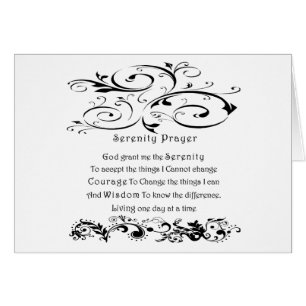 Cartão Serenity Prayer