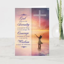 Cartão Serenity Prayer 12-Step Recovery